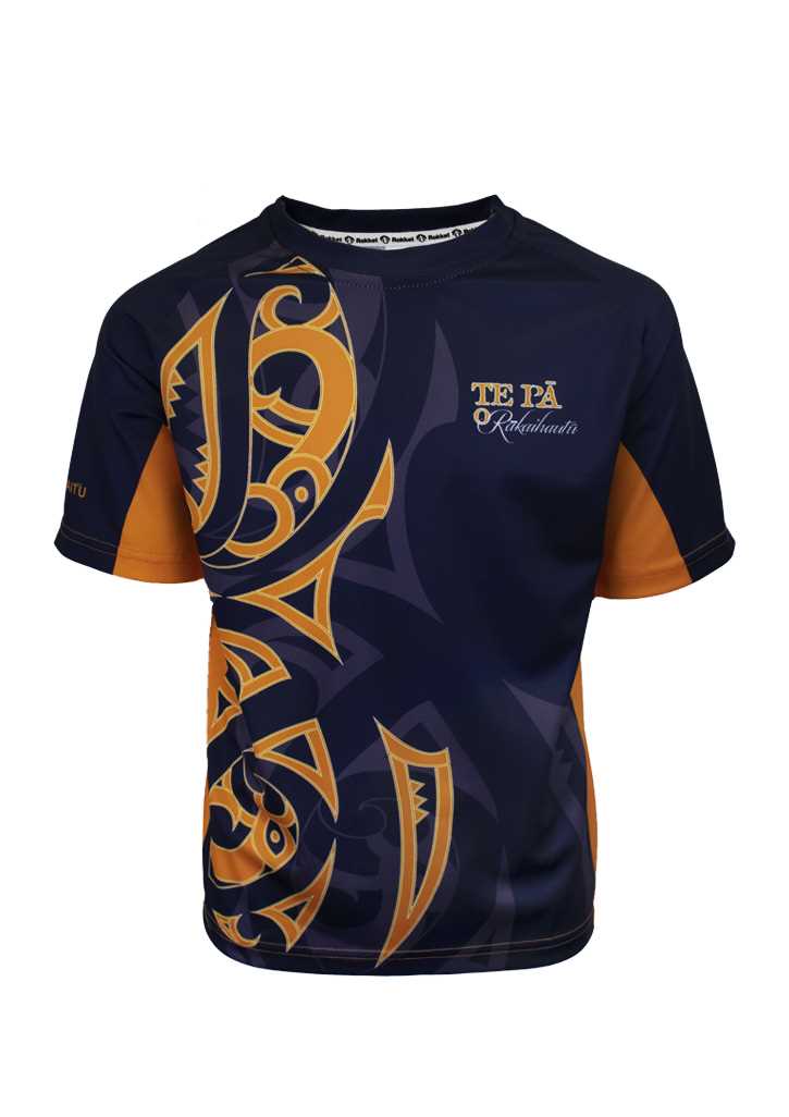 Te Pa o Rakaihautu Puna Hauaitu T-Shirt Orange/Purple