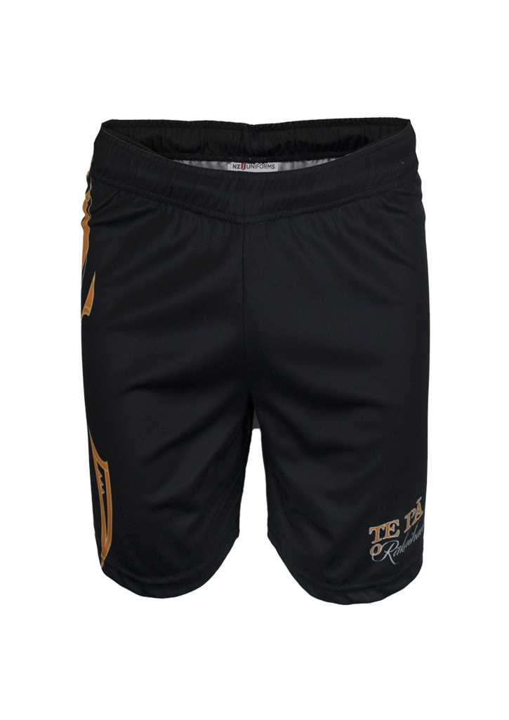 Te Pa o Rakaihautu Puna Hauaitu Short Black/Orange