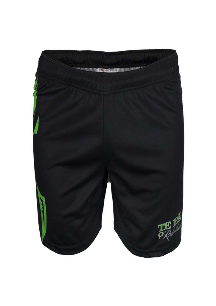 Te Pa o Rakaihautu Puna Karikari Short Black/Green